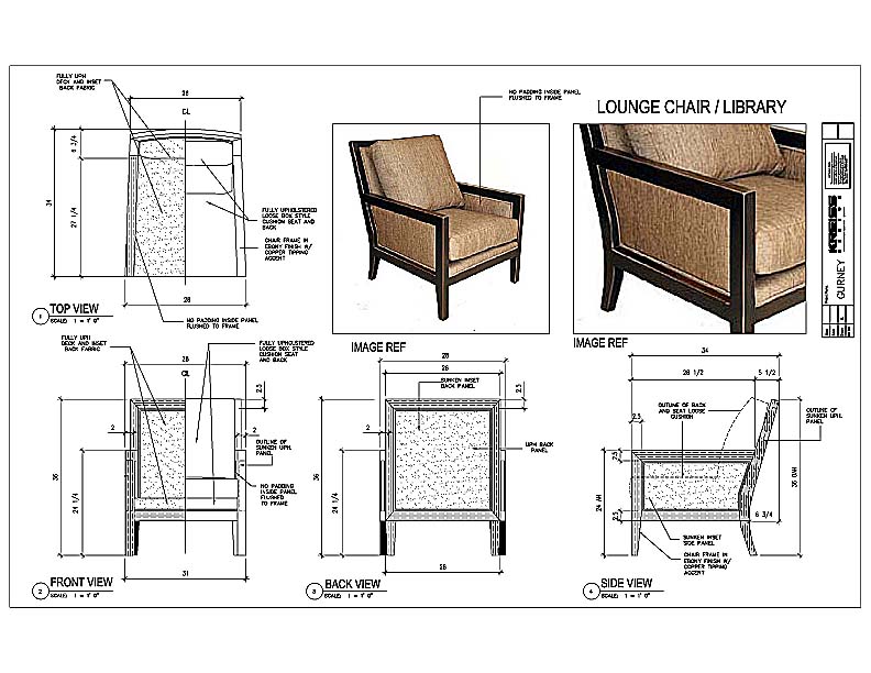 Furniture Drawings for Fabrication